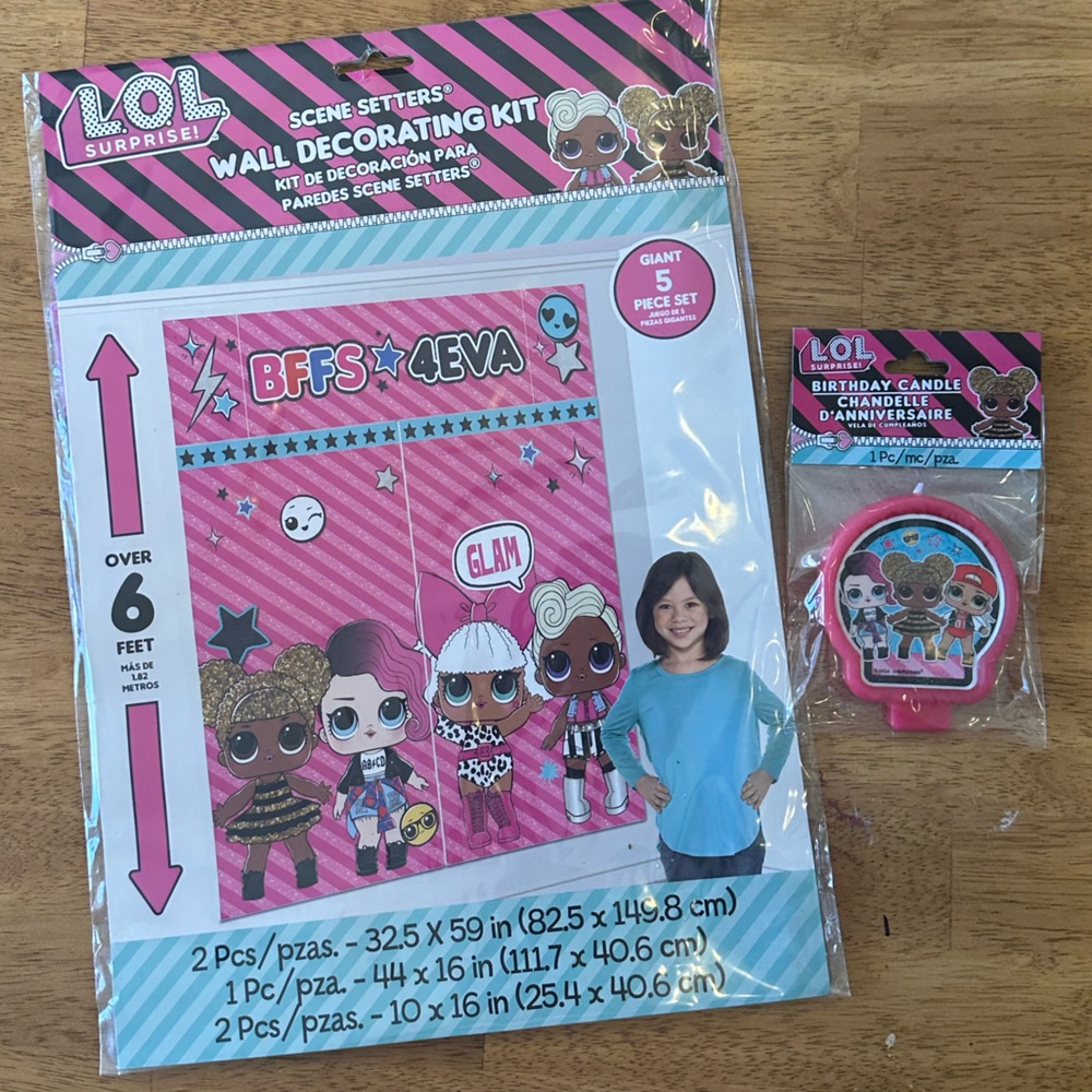L.O.L. Surprise! - Party Wall Decoration Kit & Candle